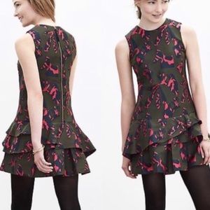 💥DEAL ALERT Drop Waist Green & Pink Ruffle Dress